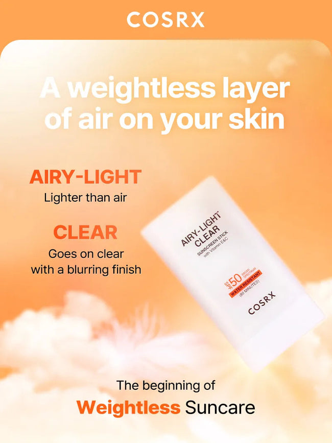 COSRX AIRY-LIGHT OIL CONTROL CLEAR SUNSCREEN STICK SPF 50 Main Image